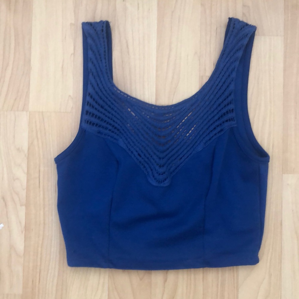 Blue crop top